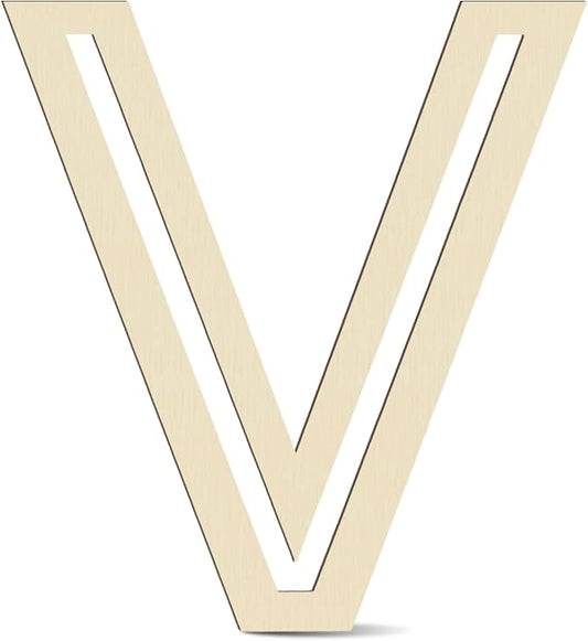 Large Wooden Letters 14 inch for Wall Decor Crafts Big Wood Letter V 1/5 Inch Thick Unfinished Alphabet Cutouts Paintable Letters for DIY Wreath Home Party Wedding Baby Nursery Decorations (V)