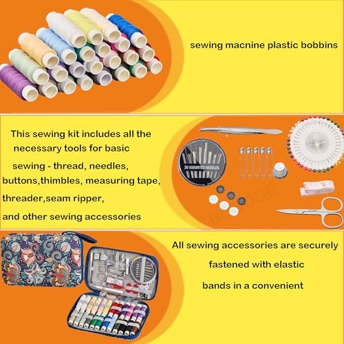 130 PCS Paisley Printing Sewing Kit with All Sewing Supplies Accessories - Image 6