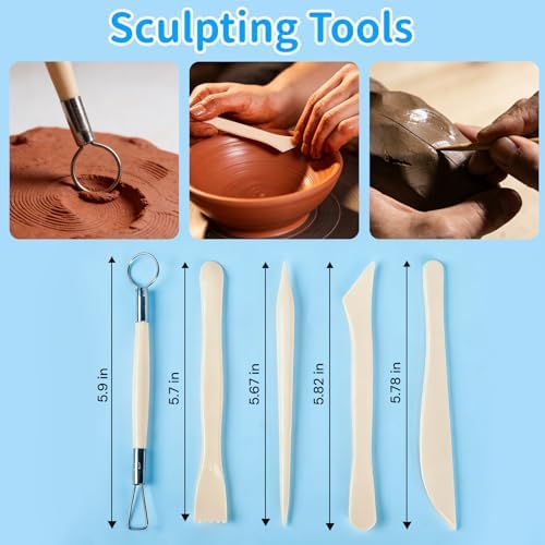 Acantha 27PCS Double-Ended Clay Tools Set, Colorful Sculpting Tools for Pottery, Polymer & Air Dry Clay, Ceramic Modeling Kit for Adults Kids Beginners - Image 4