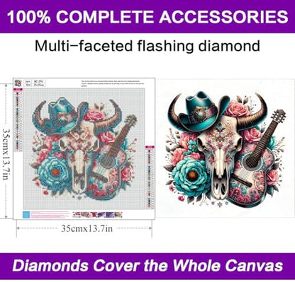 Diamond Art Kits for Adults, Cow Skull Diamond Art Painting Kits for Adults - Image 2