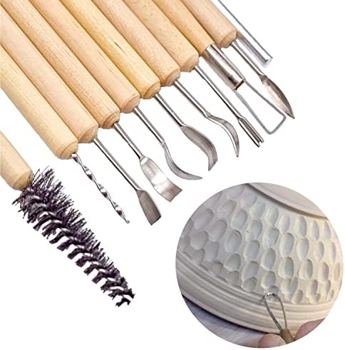 Pottery Tools, 44PCS Ceramic Clay Sculpting Tools Set with Plastic Case, for Beginners Expert Crafts Polymer Clay Club, Dotting, Modeling, Shaping Hobbyists, Artists, by Augernis - Image 3