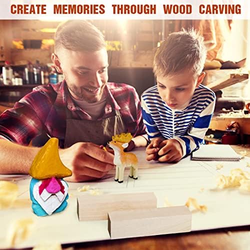 Basswood Carving Blocks, 24PCS Whittling Wood Blocks Wood Carving Kit, Bass Wood for Wood Carving Easy to Use, for Kids and Adults - Image 6