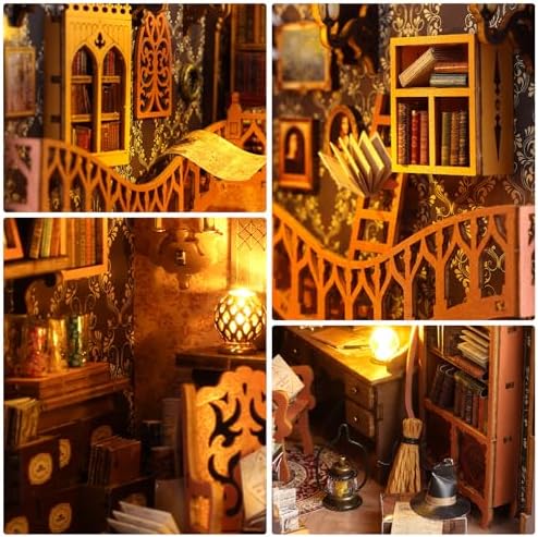 Book Nook Kit, Miniature Kit 3D Wooden Puzzle for Adults, Magic - Image 3