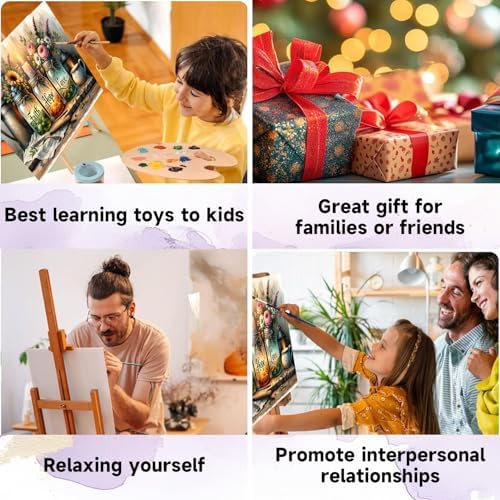 CYNART Religion Paint by Numbers Kit for Adults Beginner, Love Easy Paint by Number Kits on Canvas, DIY Acrylic Oil Painting by Numbers for Gift Home Decor 16 x 20 inch （Without Frame） - Image 7