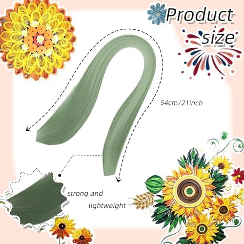 360Pcs 1/8" x 21" Quilling Paper Strips - Image 2