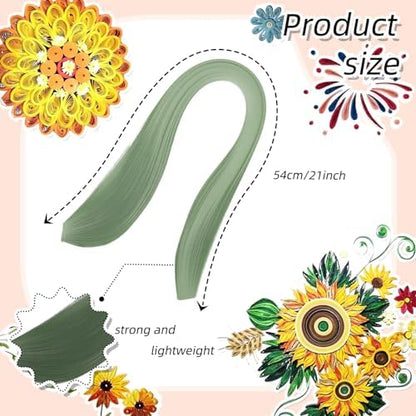 360Pcs 1/8" x 21" Quilling Paper Strips - Image 2