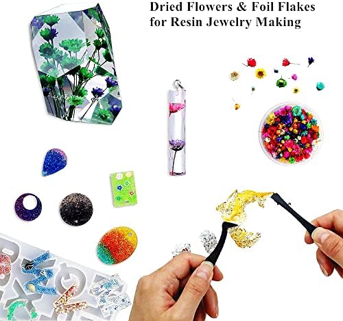 UV Resin Inclusions Kit for Beginners, Jewelry Making Supplies with Glitter, Foil Flakes, Dried Flowers, Sequins for Epoxy Resin, Tumbler Crafts, DIY Art Crafts - Image 4