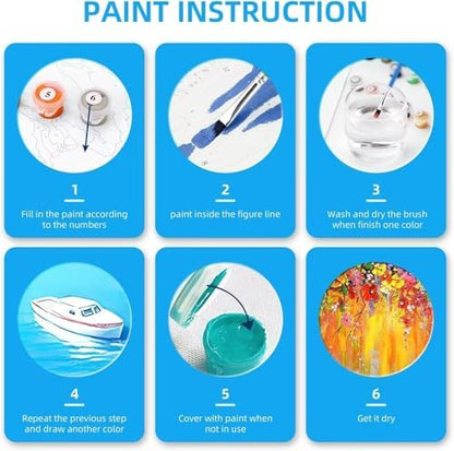 Tree Paint by Numbers Kit for Adults Plant Paint by Numbers, DIY Acrylic Watercolor Oil Painting Kits for Adults Beginners with Brushes, Hobbies for Women for Home Wall Decor, Gifts 24x32 in L-51 - Image 7