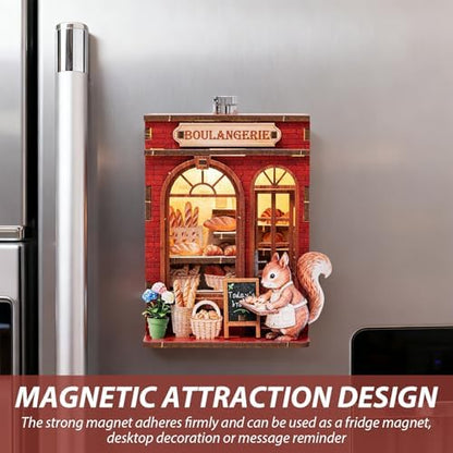 Book Nook Kit DIY Miniature House 3D Wooden Puzzle Bookshelf Decor - Image 4