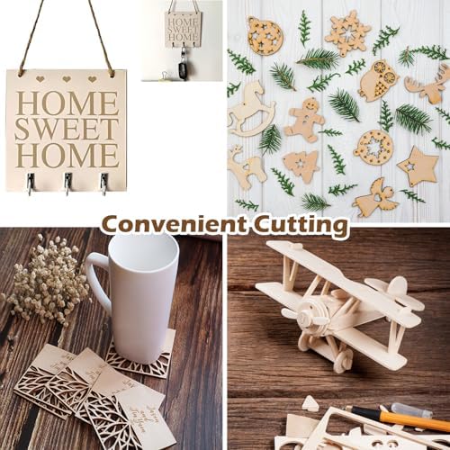 Blisstime 50PCS 4x4 Inch Wood Squares Unfinished Square Wood Pieces for Crafts,Painting, Writing, DIY Supplies, Engraving and Carving, Home Decorations (4x4 Inch 50Pcs) - Image 6