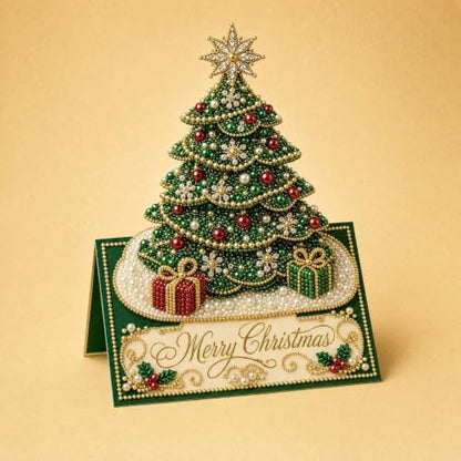 Christmas Diamond Art Greeting Cards Kit for Adults, 6 Pcs DIY Diamond Painting Christmas Cards with Envelopes, 3D Pearl Rhinestone Merry Christmas Card Making Craft, Handmade Holiday Gifts - Image 5