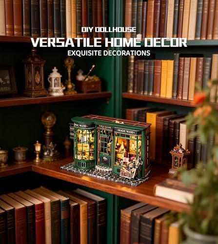 Roroom DIY Miniature House Kit, Magic Full House Book Nook Kit with LED Light, 3D Wooden Puzzle Miniature Dollhouse Kit for Bookshelf Decor-Creative Gift for Family and Friends - Image 4