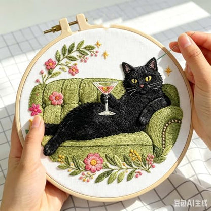 niurenmaoyi Funny Embroidery Kit for Beginner,Needlepoint Kit for Adult - Image 5