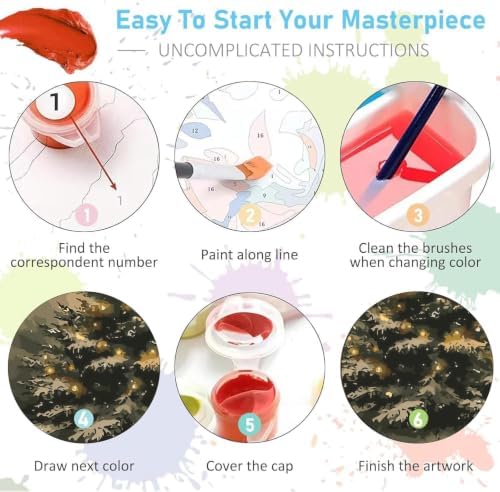 BAWKENTON Christmas Paint by Numbers Kits for Adults Beginner - Image 6