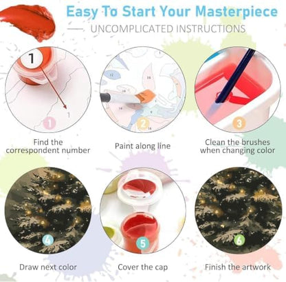 BAWKENTON Christmas Paint by Numbers Kits for Adults Beginner - Image 6