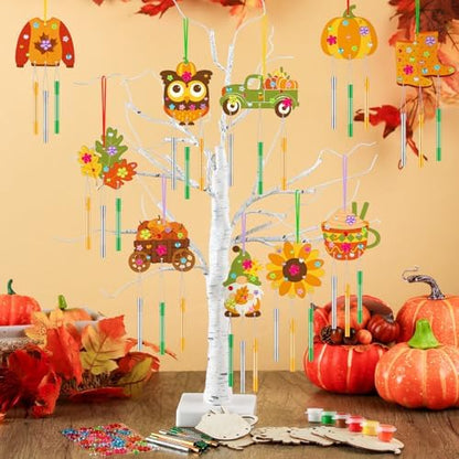 JellyArch Fall Harvest 30 Pack DIY Wind Chime Kit Art and Crafts - Image 5