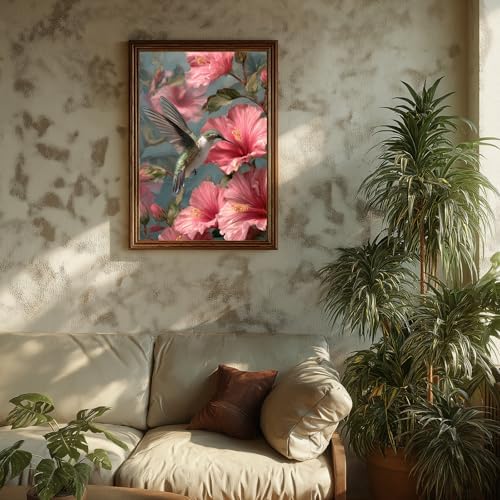 Hummingbird Paint by Number Kits for Adults, Paint by Numbers kit 16x20 in - Image 3