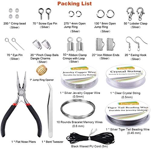 500g UV Resin Clear No Odor, Resin Jewelry Making Starter Kit with UV Lamp + Mini Electric Drill + 900pcs Jewelry Findings Accessories Kit + Tweezers for DIY Resin Crafts Earrings Pendants - Image 5