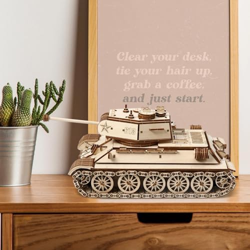 3D Wooden Puzzles for Adults, DIY Tank Model Building Kit - Image 5