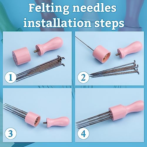 IMZAY Needle Felting Tools, 3 Size 60 Pcs Needle Felting Needles - Image 5