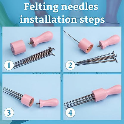 IMZAY Needle Felting Tools, 3 Size 60 Pcs Needle Felting Needles - Image 5