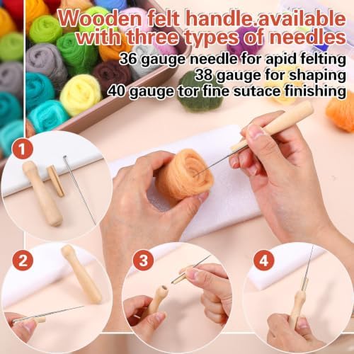 EIHPDEI 70 Colors Needle Felting Kit for Beginner - Image 5