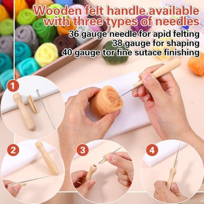 EIHPDEI 70 Colors Needle Felting Kit for Beginner - Image 5