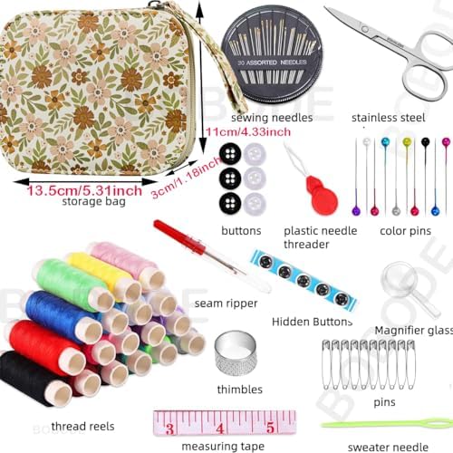 Bobode Travel Cute Sewing Kit with 18 Colors Sewing Thread - Image 4
