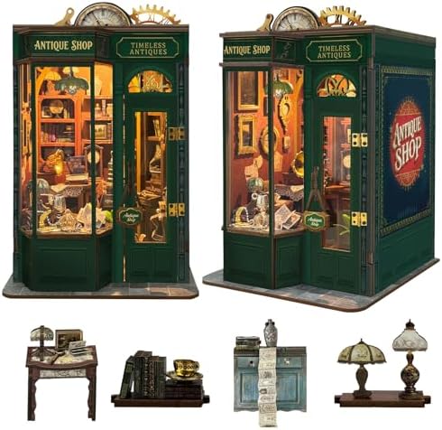 Spilay Book Nook Kit for Adults, Timeless Antiques DIY Miniature House Kit by SpilayDIYDollhouseMiniature