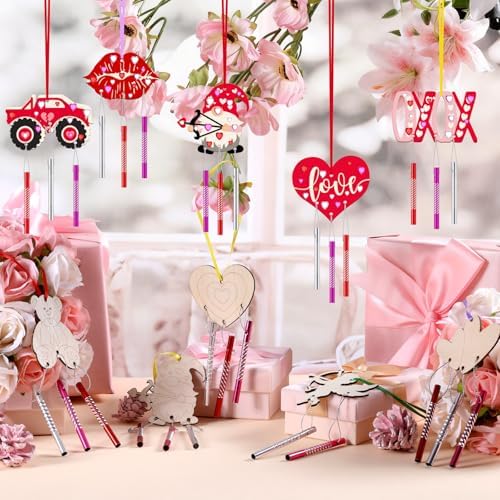 JellyArch Valentine 30 Pack DIY Wind Chime Kit Art and Crafts - Image 2