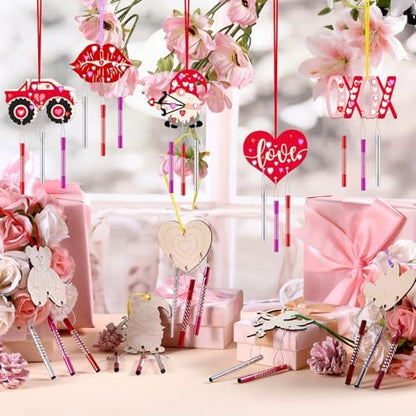 JellyArch Valentine 30 Pack DIY Wind Chime Kit Art and Crafts - Image 2