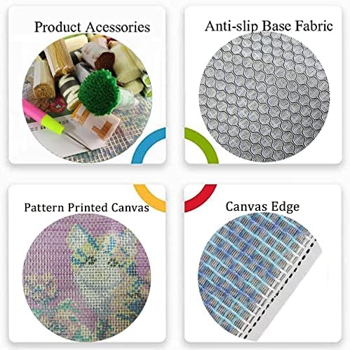MIAOLLUN Latch Hook Kits, Pig Latch Hook Rug Kit for Adults Beginners with Color Printed DIY Crafts Needlework Arts Sewing Carpet for Home Decor Gift 52X38cm/20.5X15 Inch - Image 3
