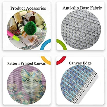 MIAOLLUN Latch Hook Kits, Pig Latch Hook Rug Kit for Adults Beginners with Color Printed DIY Crafts Needlework Arts Sewing Carpet for Home Decor Gift 52X38cm/20.5X15 Inch - Image 3