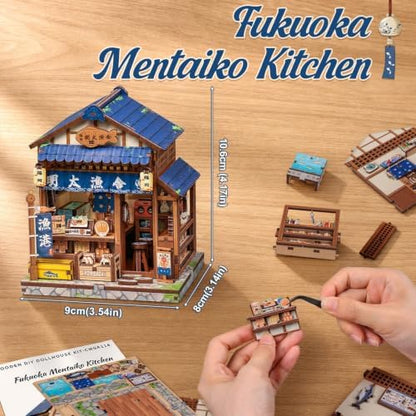 Cutefun DIY Miniature House Kit, 129 Pcs 3D Wooden Puzzle Tiny House - Image 2