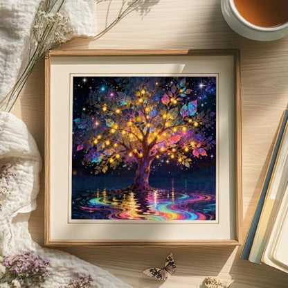 Tree of Life Paint by Numbers Kit for Adults Framed Canvas, Frameworkless - Image 6