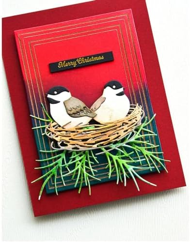 Bird's Nest Frame Metal Cutting Die Cuts, DIY Crafts Bird's Nest Frame Scrapbook Paper Cards Cutting Dies Cut Stencils for DIY Embossing Card Making Book Tags Decorative Paper Dies Scrapbooking - Image 2