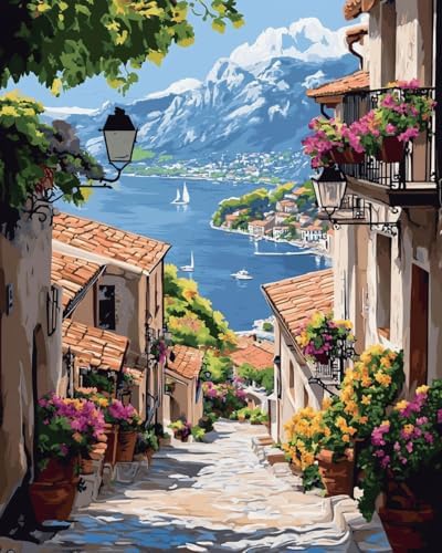 WUSARPLY Landscape Stamped Cross Stitch Kits for Beginners Adults by WUSARPLY