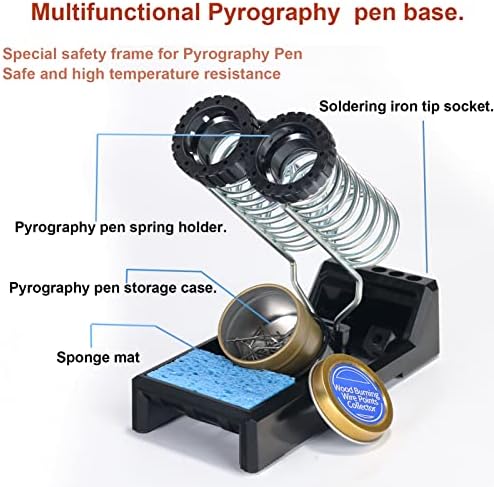 Wood Burning Kit, Pyrography Wood Burning Kit with 2 Wood Burning pens, 78 Pcs Wood Burning Tool with 20 Detailer Nibs, 51 Solid-Point Tips, Wood Burner for Embossing Carving Soldering - Image 3