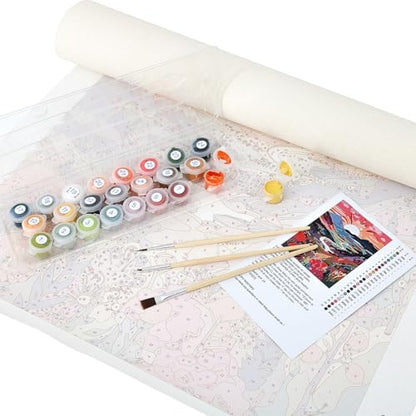 ColourMost's Original Paint by Numbers Kits-Serenity Mandalas #01 (16"x16" / 40x40cm) Includes Paints, Canvas, and Brushes, Perfect for Beginners and Advanced Painters (Unframed Canvas) - Image 6