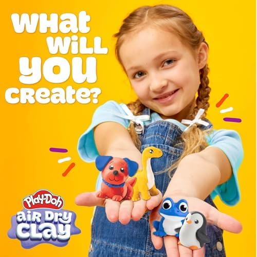 Play-Doh Air Dry Clay Case, Scented Variety Pack, 13 Air-Dry Clays, Fun Molds, Wiggly Eyes, and Sculpting Tool, Arts and Crafts Supplies, Modeling Clay, Fun Kids Activities, Pottery - Image 3