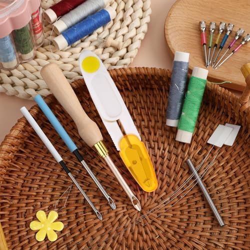 AUGSUN 13 Pcs Punch Needle Kit Embroidery Tool Set for Beginners Adults - Image 7