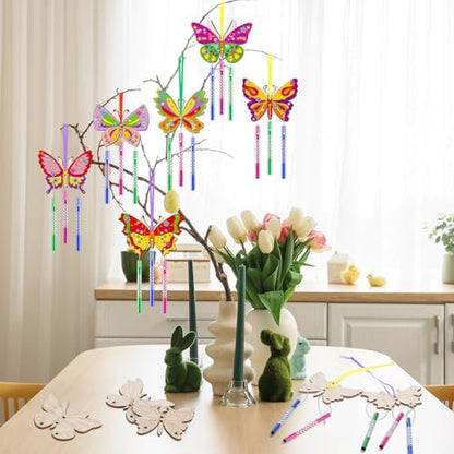 JellyArch Butterfly 30 Pack DIY Wind Chime Kit Art and Crafts - Image 6