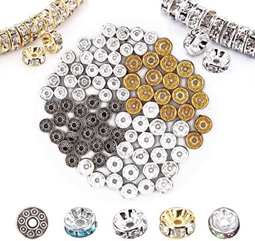 EuTengHao 602Pcs Lava Beads Stone Kits with 8mm Chakra Beads and Spacers Beads Bracelet Elastic String for Diffuse Essential Oils Adult DIY Jewelry Making Supplies - Image 6
