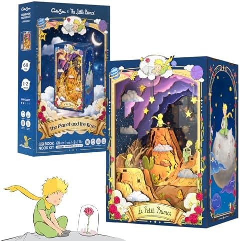 CUTEBEE The Little Prince Book Nook Kit DIY Miniature House Kit by CUTEBEE