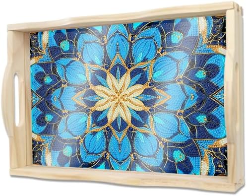 DOTSOPS DIY Mandala Diamond Painting Serving Tray with Handle for Adults by DOTSOPS