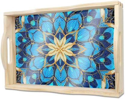 DOTSOPS DIY Mandala Diamond Painting Serving Tray with Handle for Adults by DOTSOPS