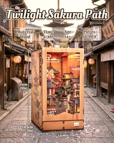CUTEBEE Book Nook Kit for Adults, DIY Miniature House Japanese Street - Image 2