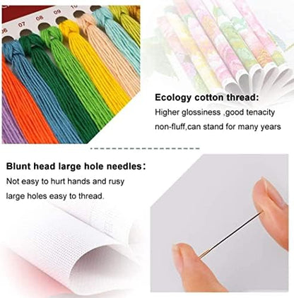 Paintcolor Flowers Counted Cross Stitch Bookmark Kit for Adults Beginners - Image 6