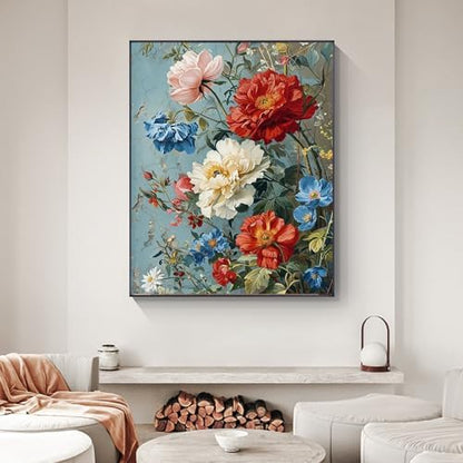 Yezavesu Flowers Paint by Numbers Kit for Adults Without Frame 16x20 in - Image 2