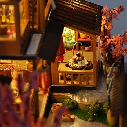 MAGQOO DIY Miniature Dollhouse Kit DIY Miniature House Kit Tiny Mini House Kits with Furniture 1:24 Scale 3D Puzzles(Mini Cherry Garden) - Image 5
